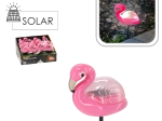 Saulės sodo lempa flamingas, šiltai balta, 10,5 × 5 × 17,5 cm