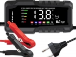 Mikroprocesorinis 12 V 6 A įkroviklis su taisymo funkcija AGM, GEL ir LiFePO4 akumuliatoriams, su LCD