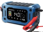Mikroprocesorinė 12 V 15 A įkroviklis su taisymo ir priežiūros funkcijomis, LCD, skirtas AGM, GEL ir LiFePO4