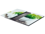 Stiklinė pjaustymo lentelė ir kaitlentės dangtis 60 × 52 cm, 2 vnt. VILDE
