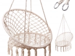 Pakabinama supama kėdė „gandro lizdas“ ecru 80 cm