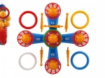 Children's Throwing Game with Rings and Ball Basket in Net