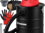 KAMINER Bekrepšis pelenų siurblys 15 litrų su pūtimo funkcija