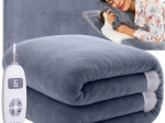 Elektrinis šildomas pledas 180 × 130 cm pilkas RUHHY