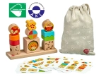 Lucy & Leo Day and Night – wooden puzzle with pattern cards