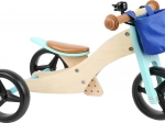 Medinis balansinis dviratukas 2in1 TRIKE, turkio spalvos