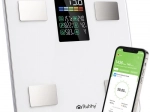 Analitinės asmeninės svarstyklės RUHHY su LCD, BIA ir Feelfit programėle, baltos