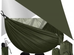 Turistinis hamakas su tinkleliu nuo uodų ir tentu 260x140 cm