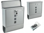 Didelė pilka pašto dėžutė su apsauga nuo oro sąlygų