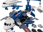 Police folding airplane with parking lot and cars