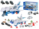 Police transport aircraft with 6 cars