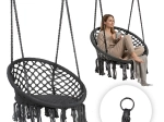 Boho pakabinama kėdė sodui, pilka, MultiGarden