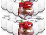 200 ml stikliniai jogurtų ir desertų indeliai, 12 vnt. rinkinys