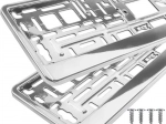 Set of 2 Silver License Plate Frames XTROBB