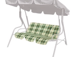 Sodo supynėms skirtas pagalvėlių komplektas 129 × 43 cm, žalias languotas (2 vnt.)
