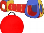 Vaikiška žaidimų palapinė 3 viename Tipi + Tunelis + Namelis