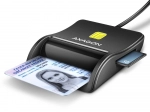 Kortelių skaitytuvas Axagon CRE-SM3SD USB su SD/microSD/SIM palaikymu