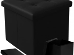 Sulankstomas suolas su laikymo skyriumi, juodas Ruhhy
