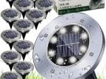 Saulės energija maitinami LED sodo žibintai – 12 vnt.