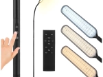 Pastatomas LED grindų šviestuvas Izoxis 180 cm, juodas, su pulteliu ir laikmačiu