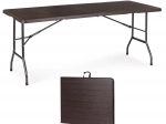 Sulankstomas banketinės paskirties sodo stalas 180 cm, rudas MODERNHOME