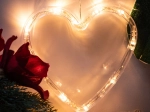 LED šviečianti širdis Kalėdinė dekoracija