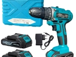 Akumuliatorinis gręžtuvas-suktuvas 24 V su lagaminu ir 2× 3 Ah baterijomis