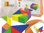 Wooden tangram VIGA with cards – educational puzzle from FSC wood
