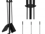 4-in-1 Fireplace Tool Set KAMINER, Black
